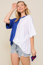 Royal/White Game Day Multi Color Knit Top