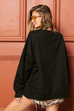 Black Pumpkin Queen Letter And Patch Sweatshirt