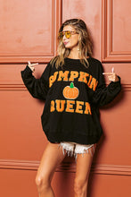 Black Pumpkin Queen Letter And Patch Sweatshirt