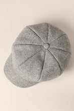 Gray Solid Color Casual Newsboy Cap Cabbie Hat