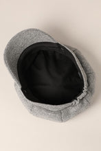 Gray Solid Color Casual Newsboy Cap Cabbie Hat