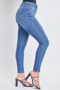 Medium Wash Junior Curvy Fit High Rise Skinny Jeans