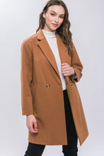 Camel Lapel Collared Double Breasted Full Coat