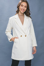 Ivory Lapel Collared Double Breasted Full Coat