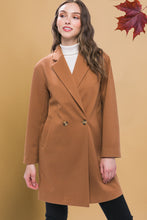Camel Lapel Collared Double Breasted Full Coat
