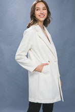 Ivory Lapel Collared Double Breasted Full Coat