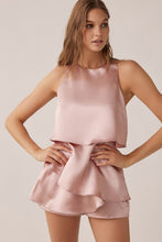 Dusty Rose Crew Neckline With Tiered Romper