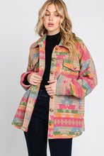 Pink Multi Aztec Print Jacket