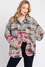Blue Multi Aztec Print Jacket
