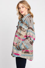 Blue Multi Aztec Print Jacket