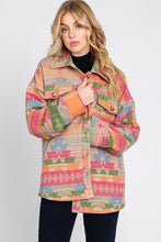 Pink Multi Aztec Print Jacket