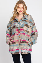 Blue Multi Aztec Print Jacket