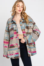 Blue Multi Aztec Print Jacket