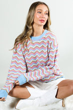 Long Sleeve Multi Color Sweater Top