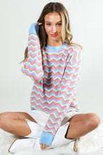 Long Sleeve Multi Color Sweater Top