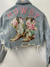 Blue Denim Howdy Boots Crop Jacket