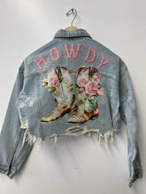 Blue Denim Howdy Boots Crop Jacket