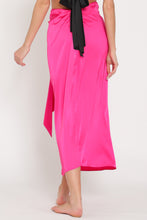 Fuchsia High Waisted Midi Skirt