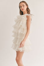 Ivory Tiered Ruffle Layered Sleeveless Dress