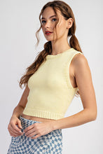 Banana Cropped Knit Tank Top