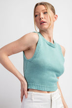Sage Cropped Knit Tank Top