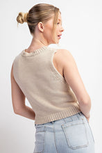 Sand Cropped Knit Tank Top