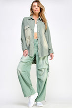 Sage Cargo Overshirt