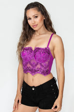 Purple Sequin Mesh With Adjustable Straps