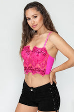 Fuchsia Sequin Mesh With Adjustable Straps