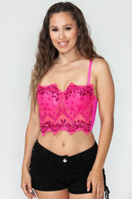 Fuchsia Sequin Mesh With Adjustable Straps