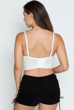 White Sequin Mesh With Adjustable Straps