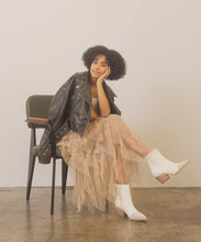 White OASIS SOCIETY Zuri - Rhinestone Toed Booties