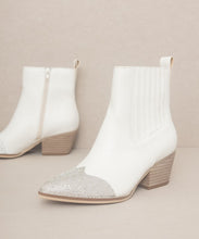 White OASIS SOCIETY Zuri - Rhinestone Toed Booties