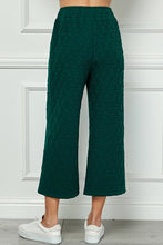 Forest Quilted Cropped Wide Pants