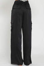 Black High Waisted The Pockets Cargo Long Pants