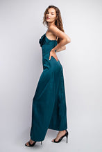 Emerald Satin Bodice Corset Maxi Dress