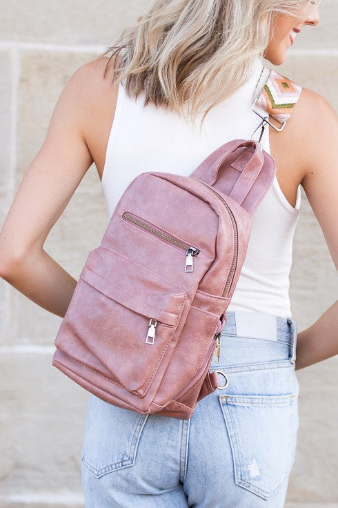 Mauve Alba Convertible Backpack Sling