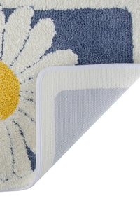 Blue Soft Bath Mat - Flower