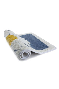 Blue Soft Bath Mat - Flower