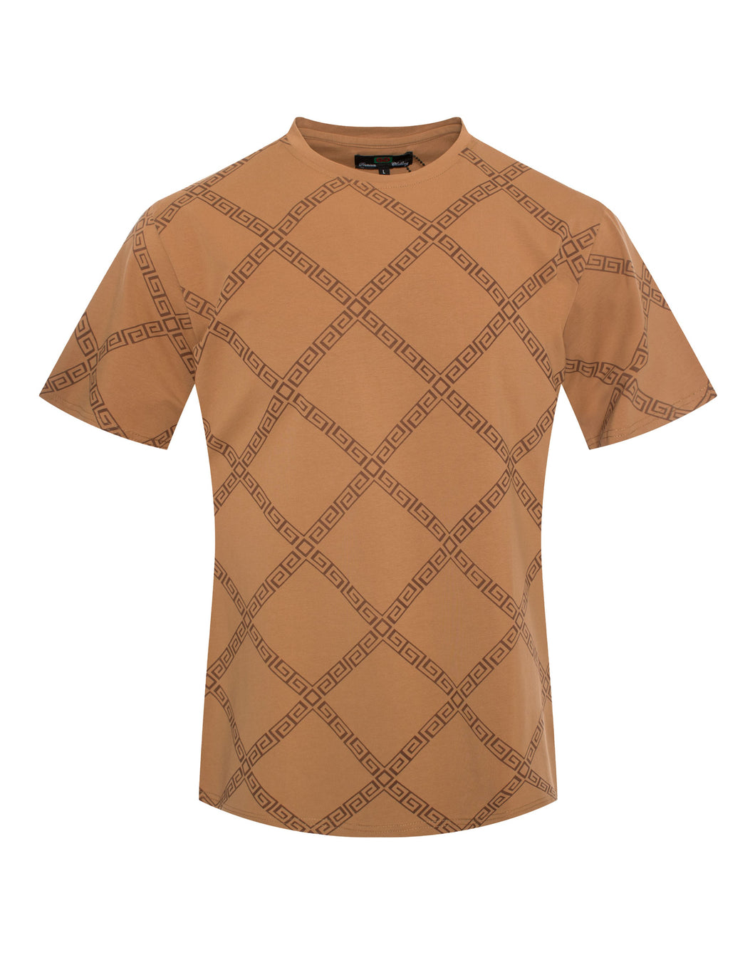 Khaki Crew Neck Tee-Shirt