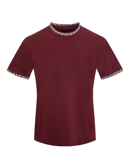 Burgundy Crew Neck Tee-Shirt