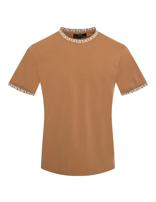 Khaki Crew Neck Tee-Shirt