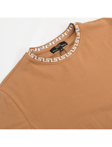 Khaki Crew Neck Tee-Shirt