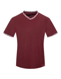 Burgundy Men's V-Neck T-Shirt