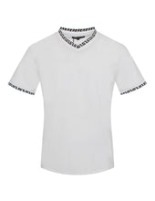 White Black Men's V-Neck T-Shirt