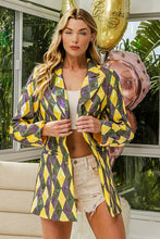 Mardi Gras Sequin Diamond Pattern Single Blazer