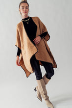 Camel Kate Open Front Fleece Kimono