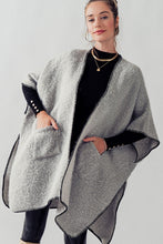 Grey Kate Open Front Fleece Kimono