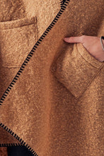 Camel Kate Open Front Fleece Kimono