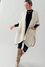 Ivory Kate Open Front Fleece Kimono